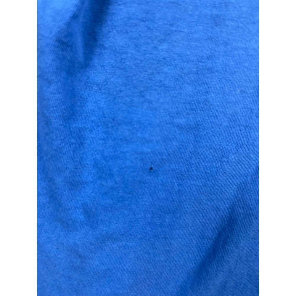 I Ain't Afraid of No Goat Blue Graphic T-Shirt Short Sleeve Crew Neck Tee - Picture 4 of 5